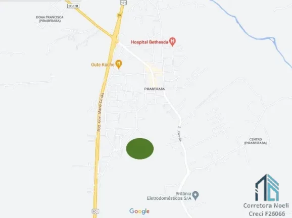 Imagem Terreno em Pirabeiraba Joinville, com 101.000 m2 e estudo para condomínio residencial com 25 lotes.