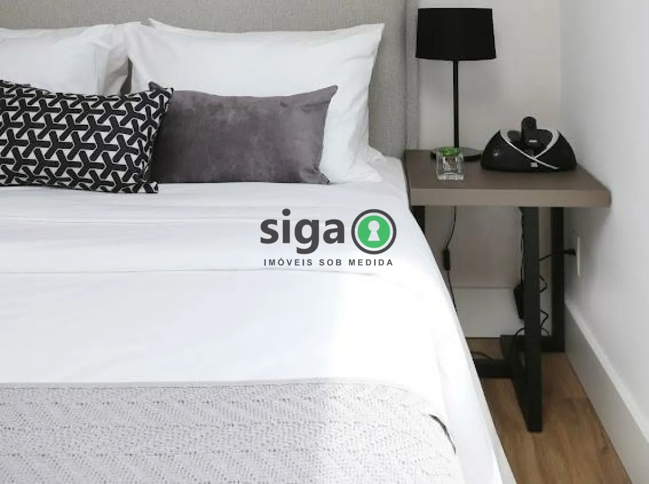 Imagem Studio com 64m², no Brooklin, com 1 quarto, 2 banheiros e 1 vaga, Mobiliado para Locação