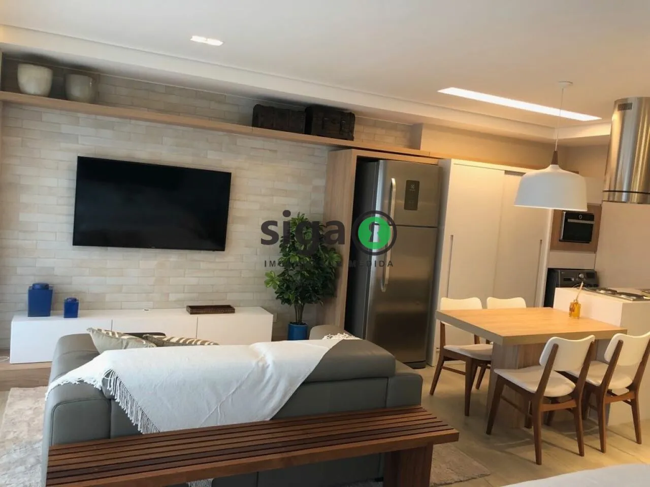 Imagem Apartamento com 49m² à venda, MOBILIADO, 1 quarto, 1 banheiro e 1 vaga, Chácara Santo Antonio