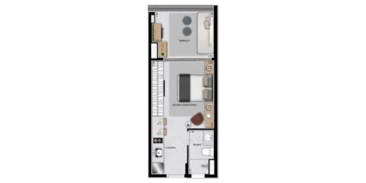 Imagem Apartamento com 2 Quartos à Venda, 49 m² em Mirandópolis - São Paulo