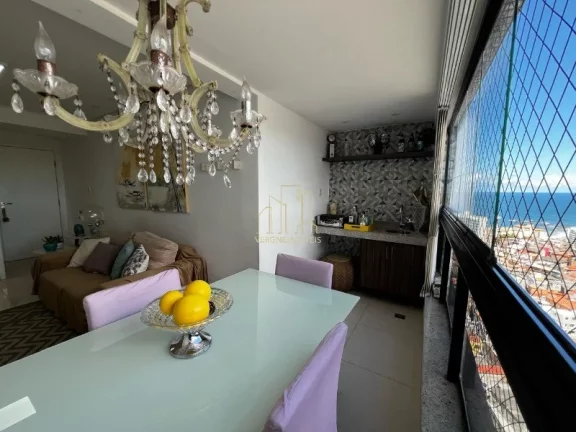Imagem Excelente apartamento com dois quartos vista mar varanda a venda no Rio Vermelho