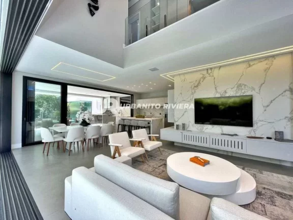Imagem Casa contemporânea e mobiliada com 5 suítes e piscina com sauna no Módulo 11 da Riviera