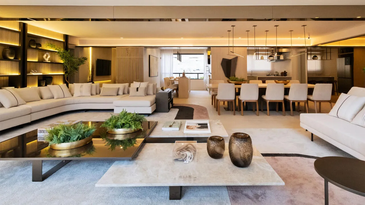 Imagem Apartamento com 262m², 4 Suítes e 4 vagas Double View e Vista Panorâmica em um Novo Ícone de Luxo