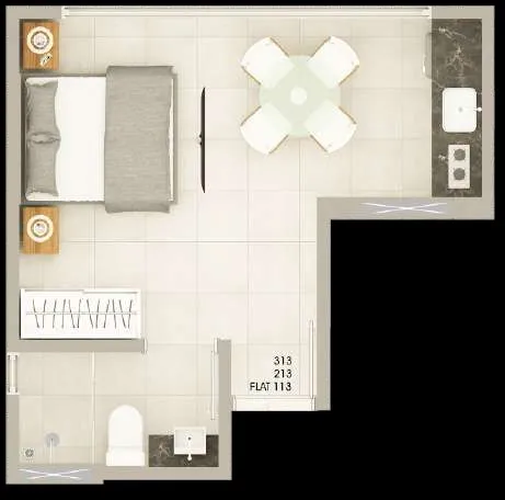 Imagem Flat para alugar, 26 m² por R$ 2.650,00/mês - Jardim Oceania - João Pessoa/PB