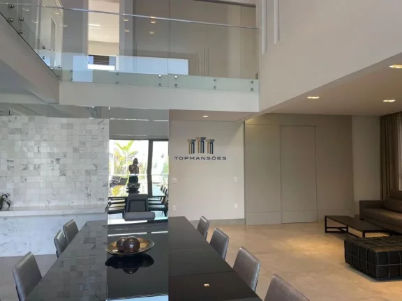 Imagem Excelente casa alto padrão mobiliada com piscina e spa, 3 suítes em Alphaville V
