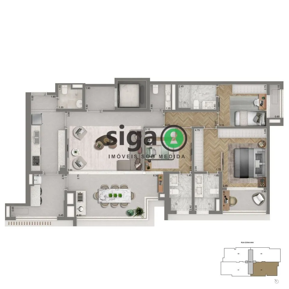 Foto do imóvel Apartamento 139m² à Venda na Vila Mariana | 3 Suítes e 2 Vagas