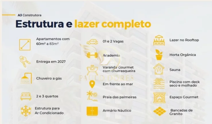 Imagem APARTAMENTO À VENDA COM 2 DORMITÓRIOS FRENTE MAR EM CARAGUATATUBA-SP