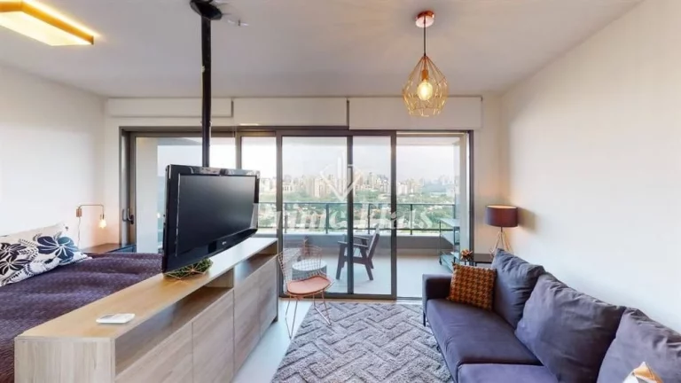 Imagem Flat disponível para locação no VHouse por JFL Living, com 48m², 1 dormitório e 1 vaga