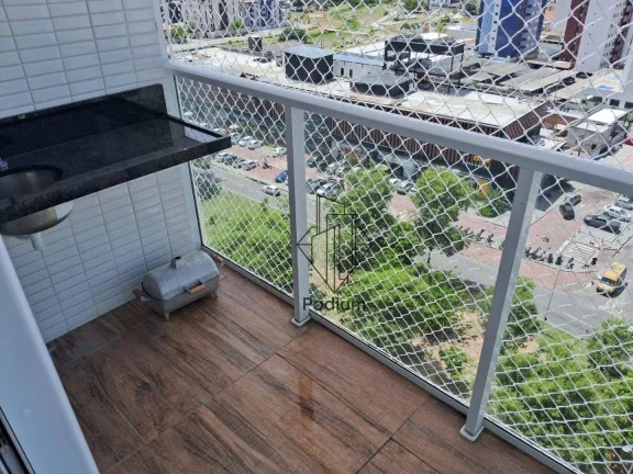 Imagem Apartamento de porteira fechada com varanda / sacada gourmet e vista para o mar da praia do Bessa /Aeroclube - AP2315