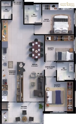 Imagem APARTAMENTO RESIDENCIAL em PALHOÇA - SC, PEDRA BRANCA