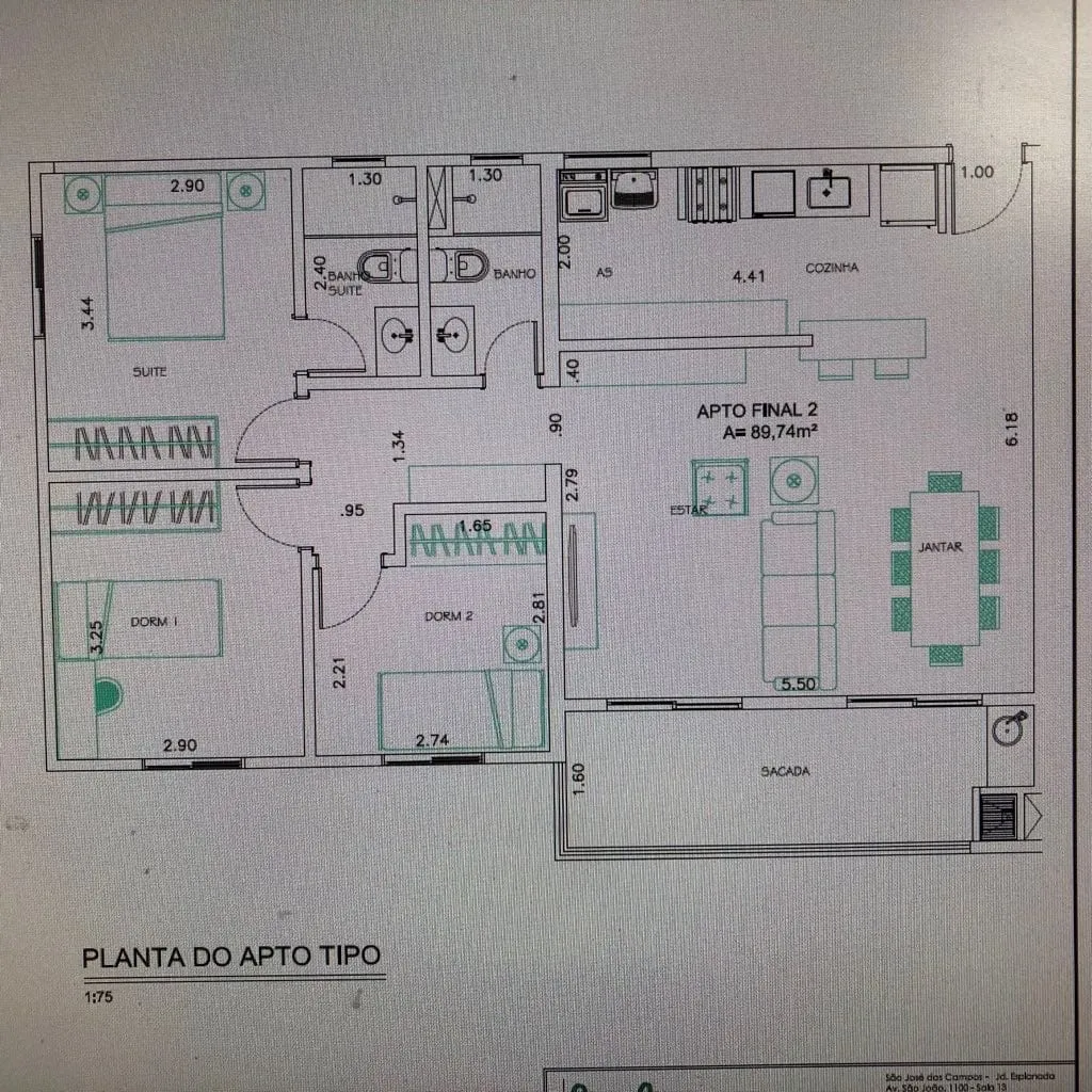Imagem Apartamento à venda 3 Quartos, 1 Suite, 2 Vagas, 88M², Jardim das Nações, Taubaté - SP | Condomínio Camburi