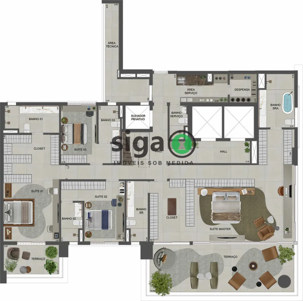 Imagem Apartamento Duplex 571 m² Alto Padrão com 3 Suítes e 6 Vagas vizinho do Ibirapuera