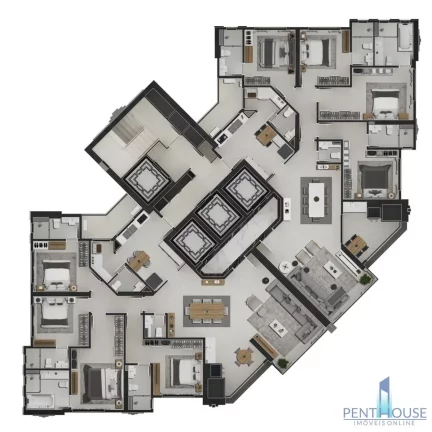 Imagem Apartamento Quadra Mar para Venda em Balneário Camboriú, CENTRO, 4 dormitórios, 4 suítes, 5 banheiros, 3 vagas