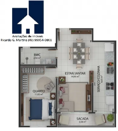 Imagem Apartamento com 2 Quartos à Venda, 62 m² em Universitário - Criciúma