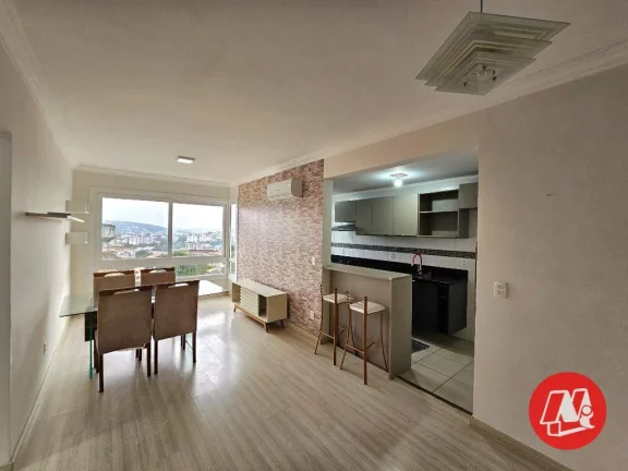 Imagem Morano aluga no bairro Santo Antônio, espetacular apartamento 2 dormitórios com 1 suíte e vaga de garagem dupla coberta.