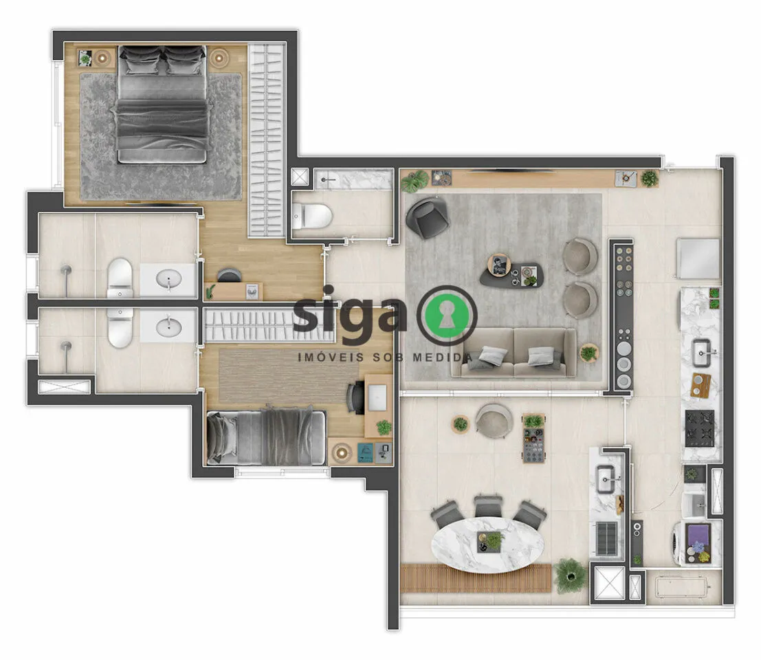 Imagem Apartamento à Venda no Campo Belo com 2 dormitórios