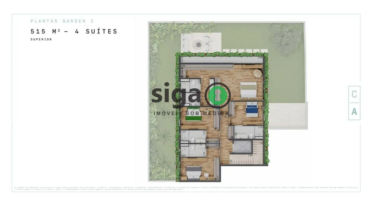 Imagem Apartamento Garden para venda no Jardim Guedala 04 suítes, São Paulo - SP