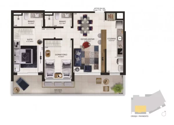 Imagem Apartamento 3 quartos para venda no bairro Beira Mar em Torres