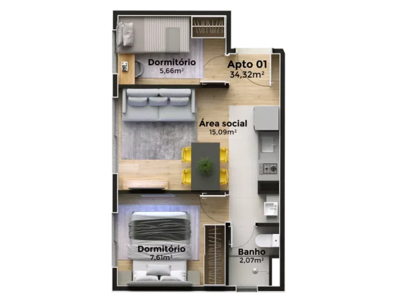 Imagem Althus Residence - Apartamento à venda no bairro Glória - Porto Alegre/RS