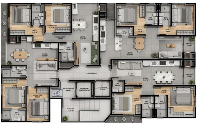 Imagem Wave Garden - Apartamento à venda no bairro Morretes - Itapema/SC