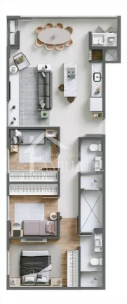 Imagem Apartamento Ekoa Residence com 1 suíte + 2 quartos
