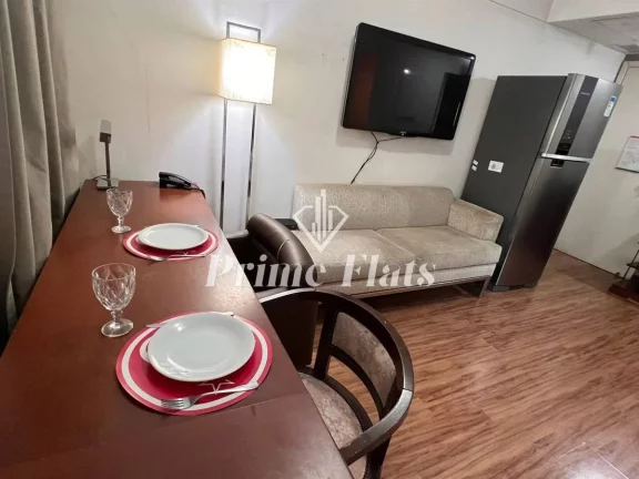 Imagem Flat disponível para locação no Meliá Ibirapuera, com 26m², 1 dormitório e 1 vaga