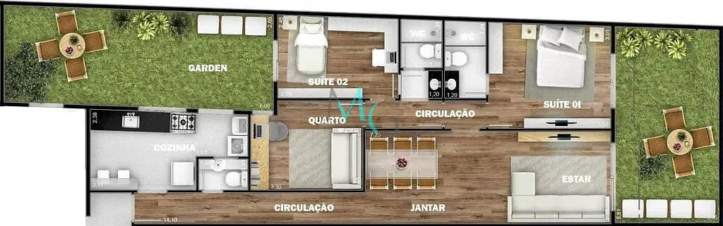 Imagem Cobertura Duplex à venda 4 Quartos 2 Suites 2 Vagas 166M² Tijuca Rio de Janeiro - RJ