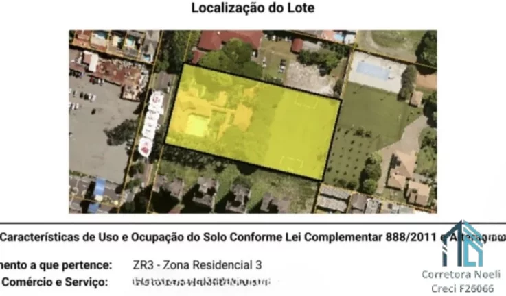Imagem Terreno de 7260 mt2, Zr3, testada de 60 mt2, boa topografia, região mais alta de Maringá PR