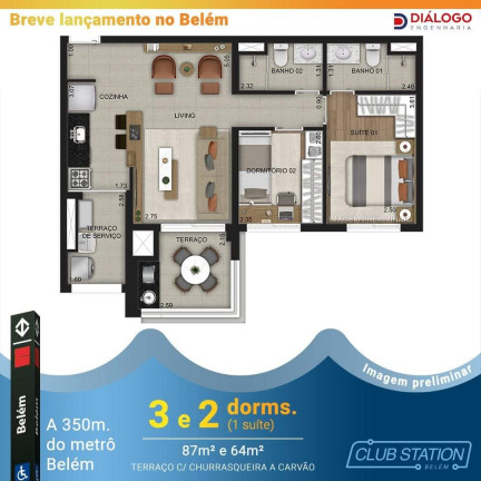 Imagem Apartamento com 3 Quartos à Venda, 64 m² em Quarta Parada - São Paulo