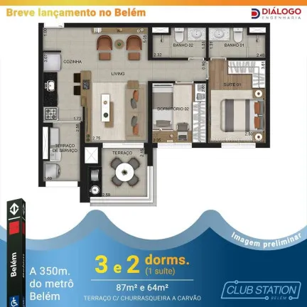 Imagem Apartamento com 3 Quartos à Venda, 64 m² em Quarta Parada - São Paulo