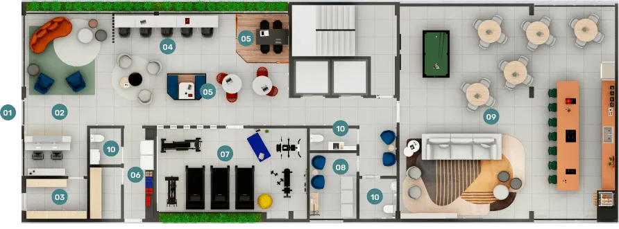 Imagem Apartamento à venda no Centro de Curitiba-PR: 1 quarto, 1 banheiro, 1 vaga de garagem, 33,56 m² de área.