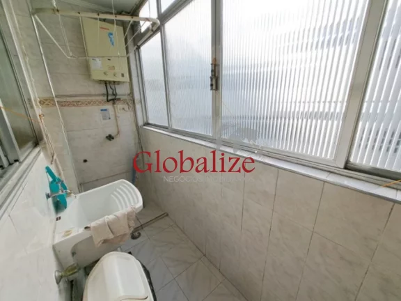 Imagem Apartamento à venda com 110m², 2 quartos, suite, dependência, vista mar frontal, andat alto por R$1.050.000,00 na Pompéia em Santos