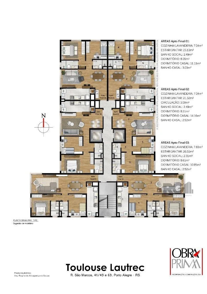Imagem Apartamento de 2 dormitórios e uma vaga para Comprar no Bairro Bom Jesus.