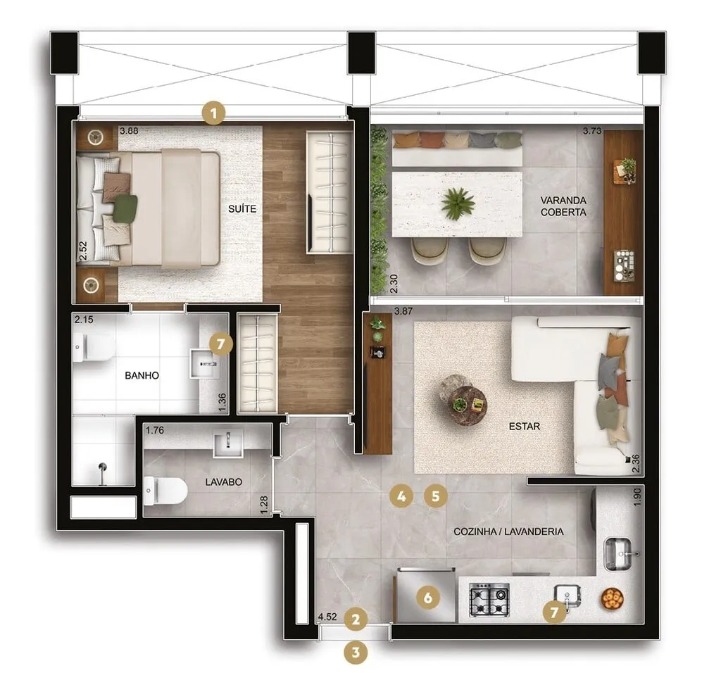 Imagem Com um estilo contemporâneo, sofisticado e inspirador, o Hive Ibirapuera oferece 42 residências ex...