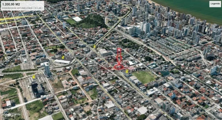 Terreno para alugar - Itapuã - Vila Velha/ES - 1.200m²