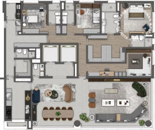 Imagem Apartamento Altíssimo Padrão à Venda em Moema do Ibirapuera Com 3 Suítes e 4 Vagas