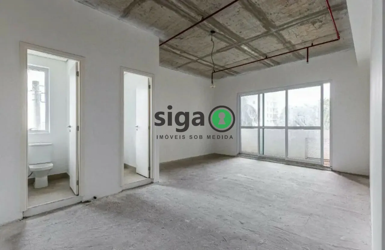 Imagem Sala comercial pronta no Jardins com vista arborizada e localização privilegiada.