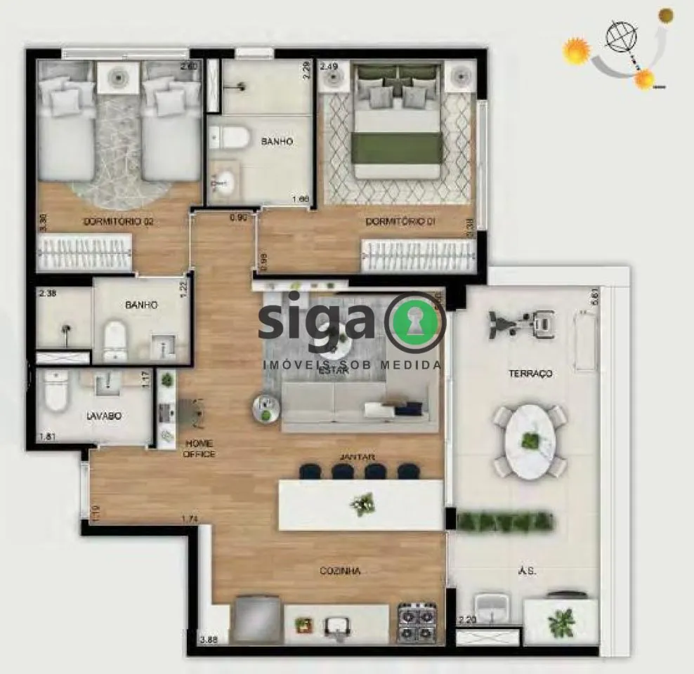 Imagem Apartamento à venda 2 Quartos, 1 Vaga, 74m², Saúde-SP