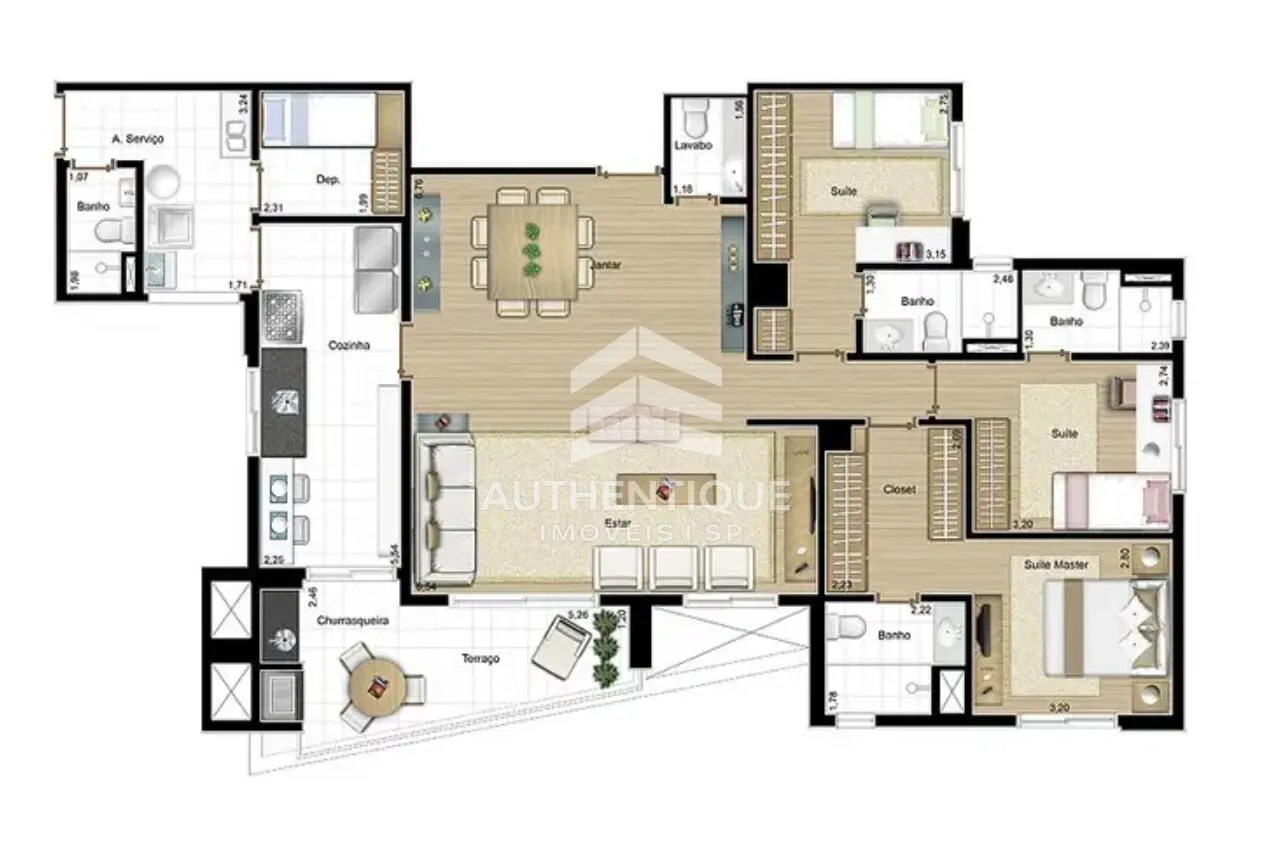 Imagem PASSARIM MORUMBI - Apartamento à venda no bairro Morumbi - São Paulo/SP, Zona Sul