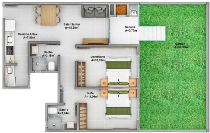 Imagem Manhattan Residence - Apartamento à venda no bairro Ingleses do Rio Vermelho - Florianópolis/SC