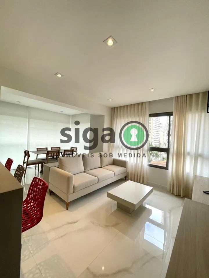 Imagem Apartamento no Jardim América com 70m², 2 quartos sendo 1 suite, para Locação, Mobiliado ,1 vaga
