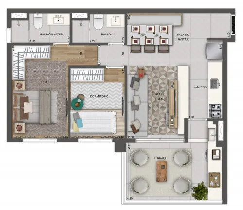Imagem Apartamento com 2 Quartos à Venda, 64 m² em Jardim Prudência - São Paulo