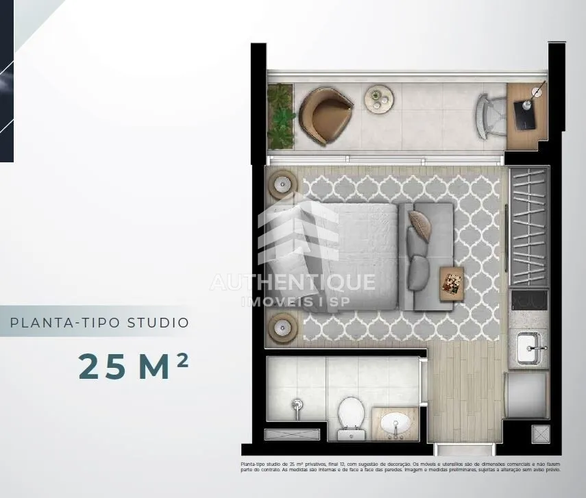 Imagem VITRALI MOEMA - Apartamento Studio em Moema na Quadra do Metrô à Venda