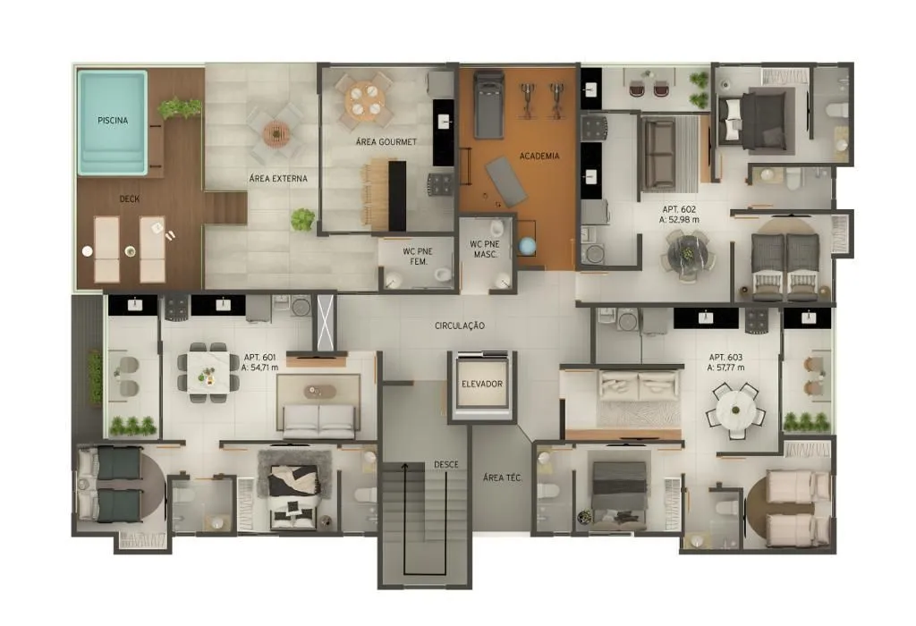Imagem Apartamento à venda, 54 m² por R$ 492.137,00 - Intermares - Cabedelo/PB