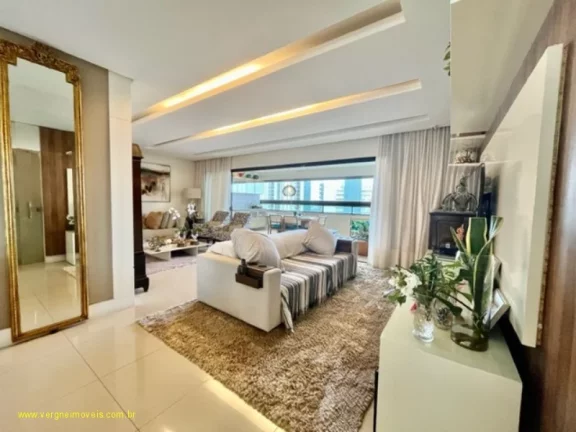Imagem Apartamento Alto Padrão com Vista Mar ? 4 Suítes em Patamares | 198m² | Varanda Gourmet | 3 Vagas
