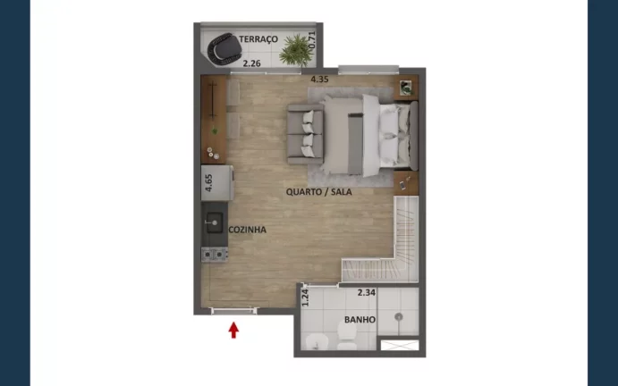Imagem MÉRITO BARRA FUNDA - CURY - Apto 34m², ótima localização, próximo ao Terminal Palmeiras-Barra Funda!!