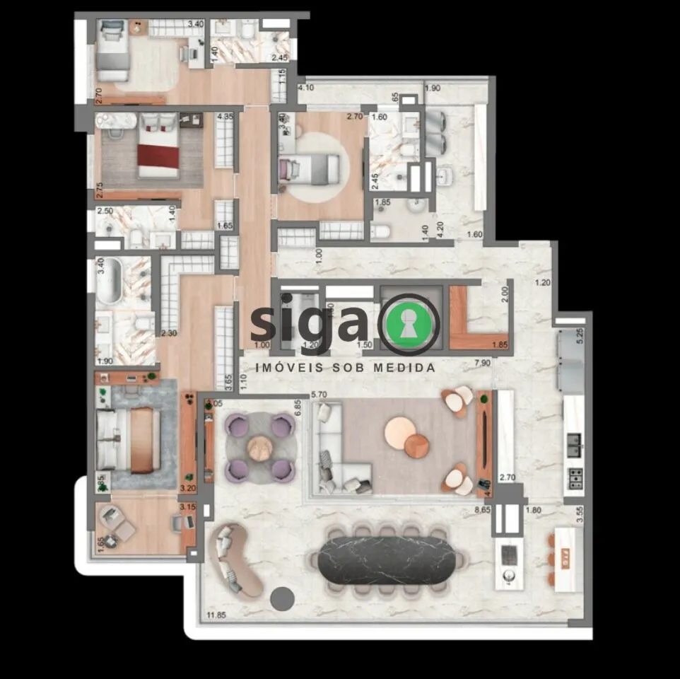 Imagem Apartamento para venda em Moema 04 Suítes, São Paulo - SP