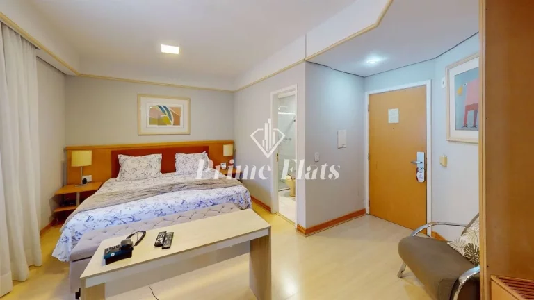 Imagem Flat disponível para venda no Hotel Bienal Suítes na Vila Mariana, com 28m², 1 dormitório e 1 vaga