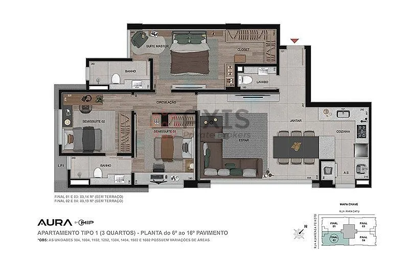 Imagem Apartamento 3 quartos no Santo Agostinho - Lazer completo
