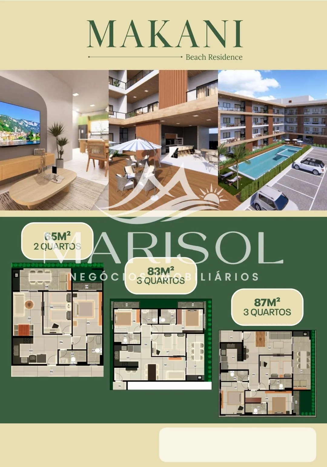 Imagem Apartamento de 2 quartos, 65m² no bairro Cumbuco, em Caucaia